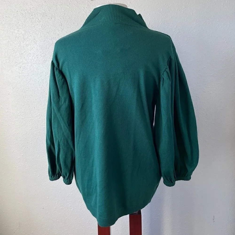 NWT Alfani Green Mock Neck Sweater Size L